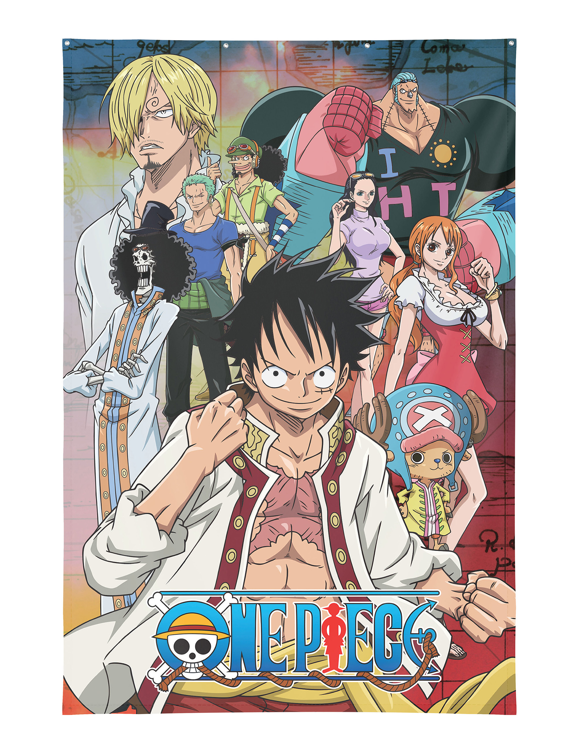 Décoration Murale One Piece Cake Island 125×85 cm avec  illets métalliques