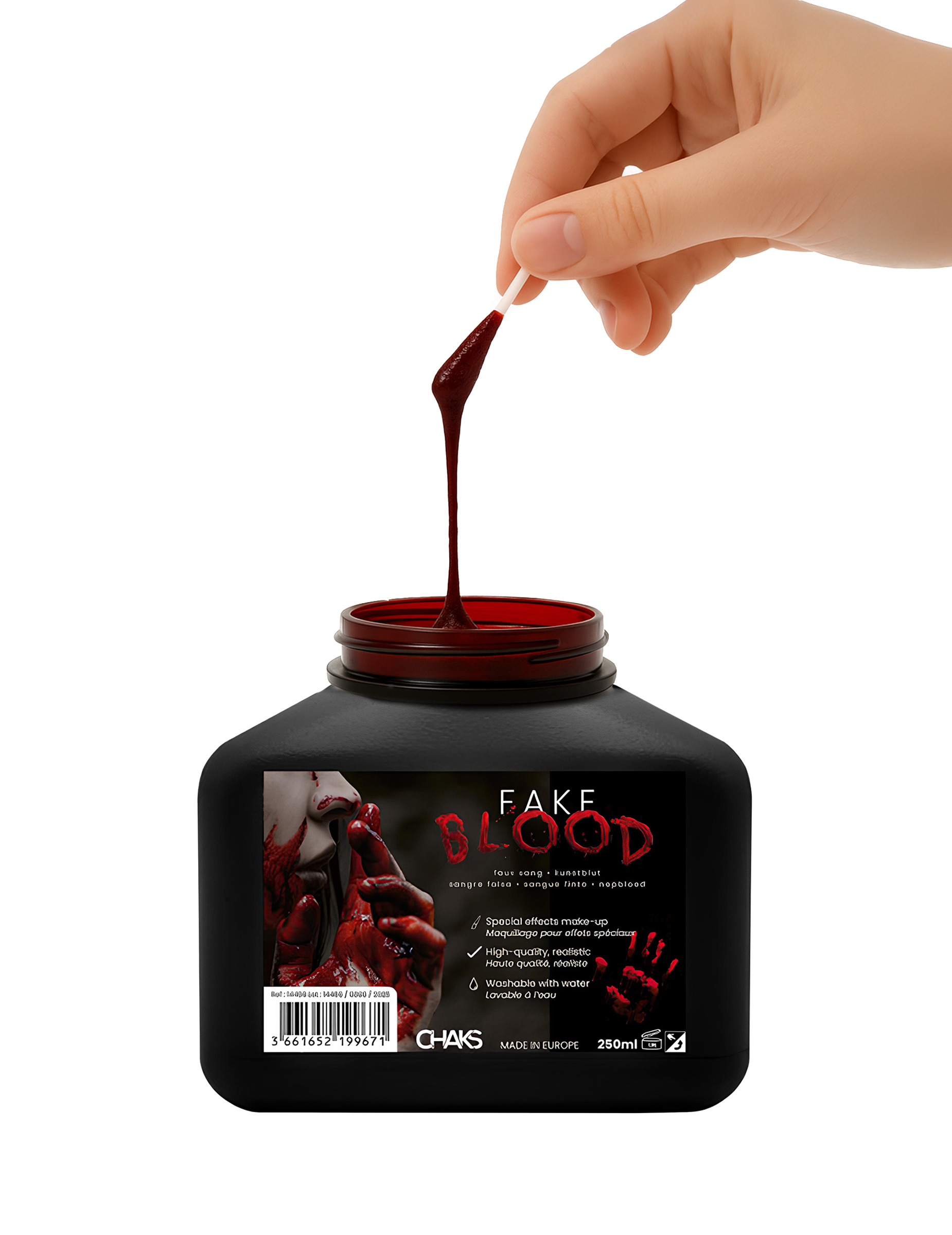 Faux sang qualité effets spéciaux rouge foncé 250 ml