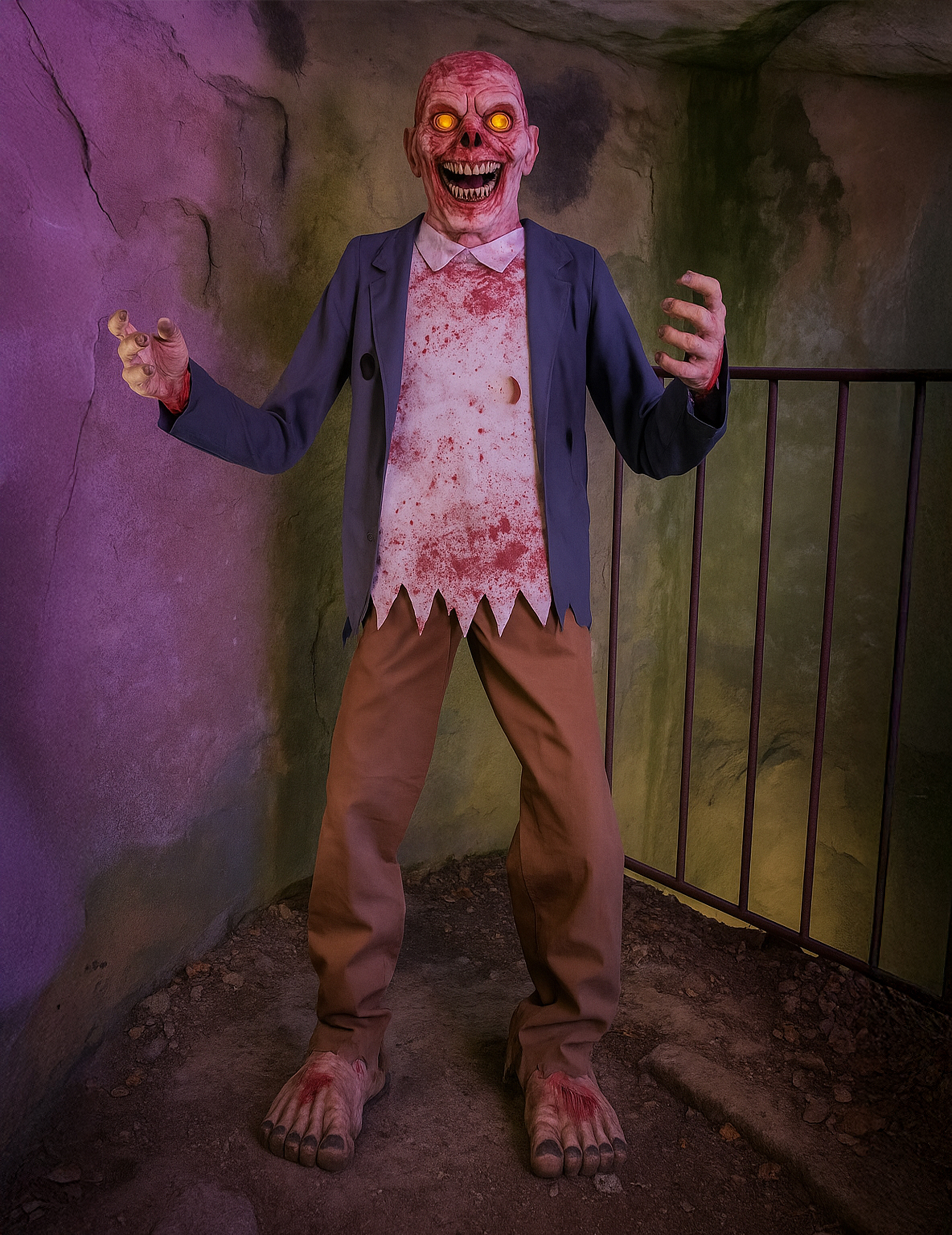 Décoration Animée Zombie Terrifiant 215 cm