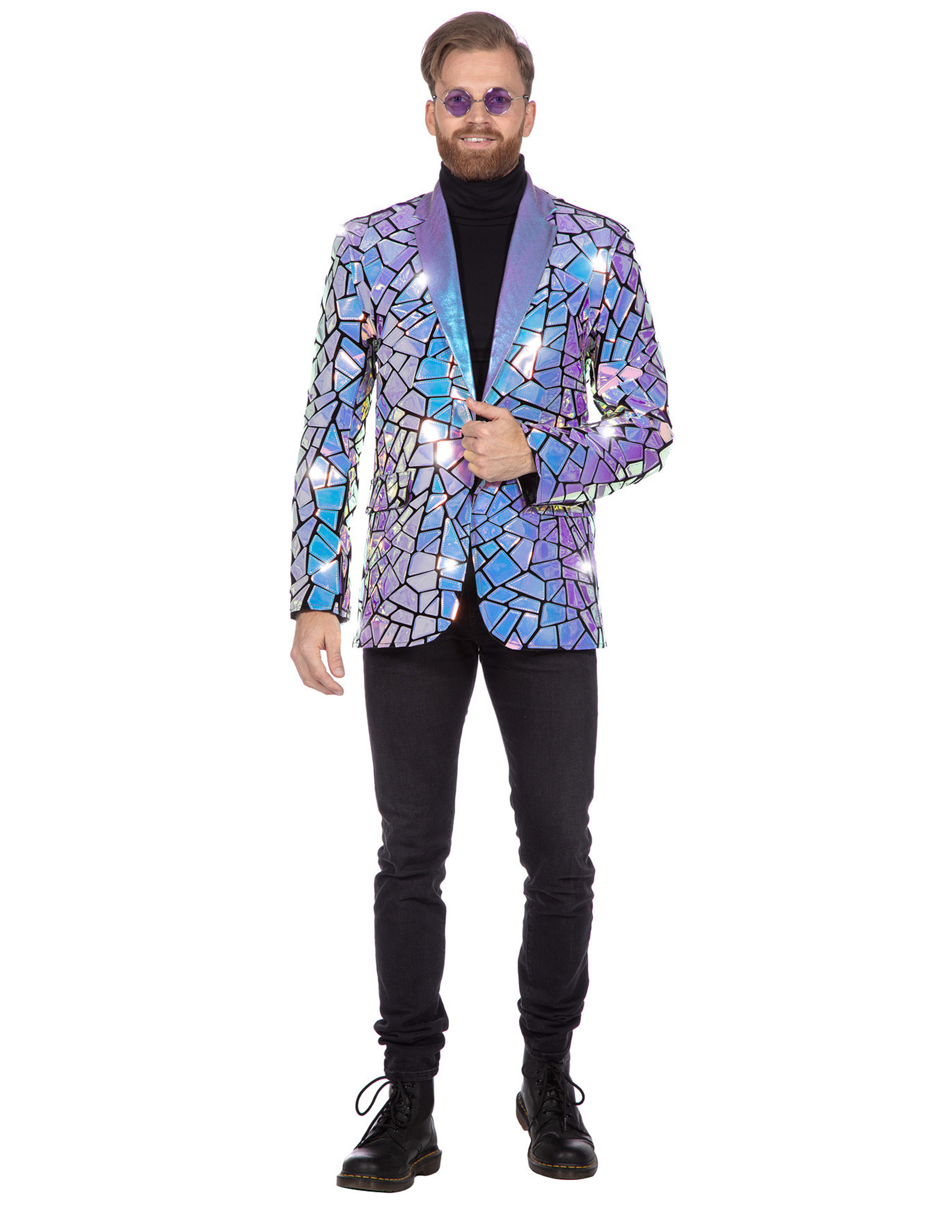 Veste à facettes holographiques luxe homme