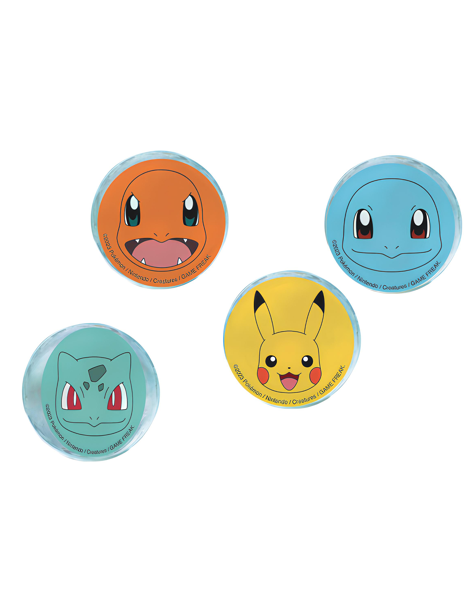 4 Balles rebondissantes Pokémon 4 cm