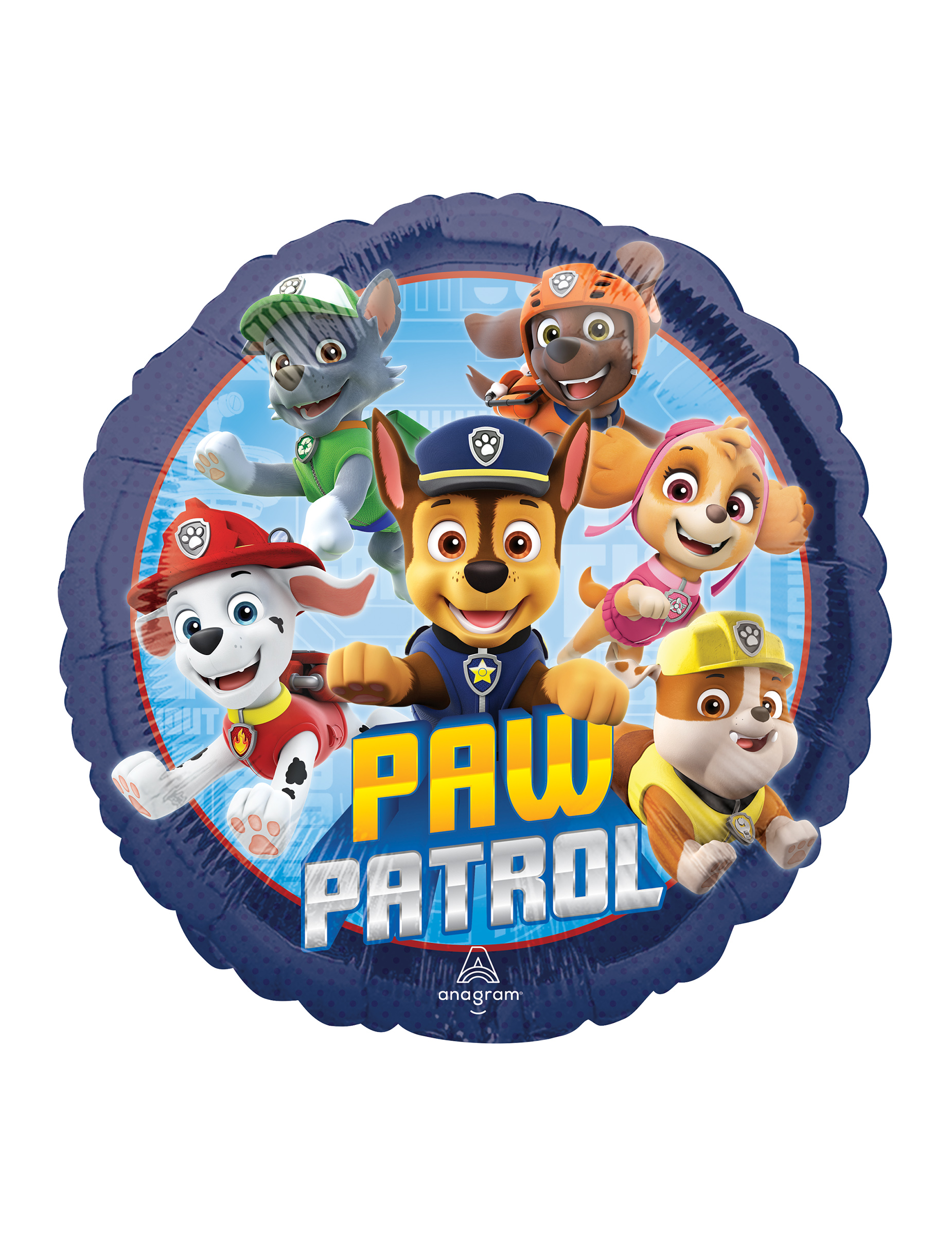Ballon aluminium Pat patrouille 43 cm