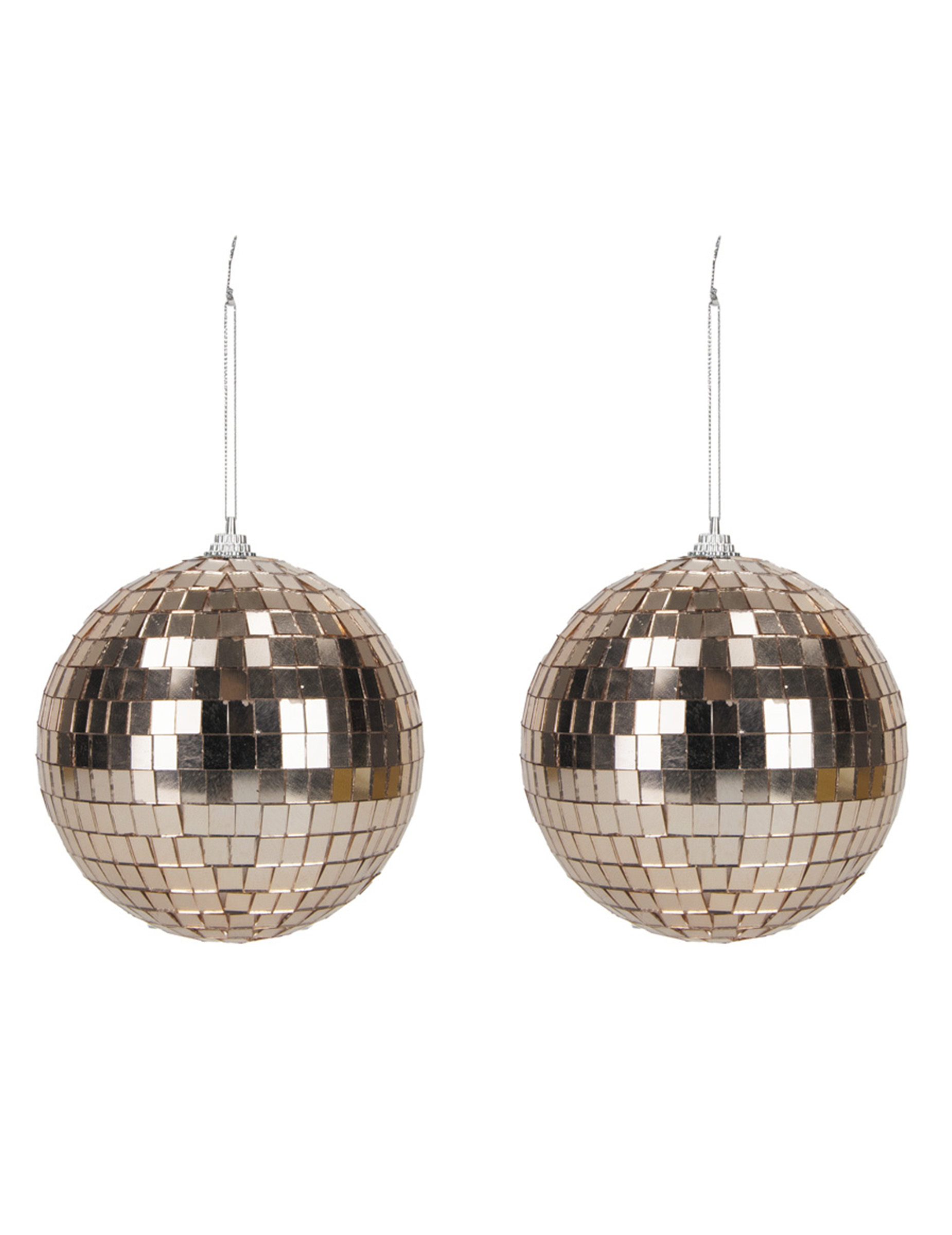 2 Boules disco rose gold 10cm