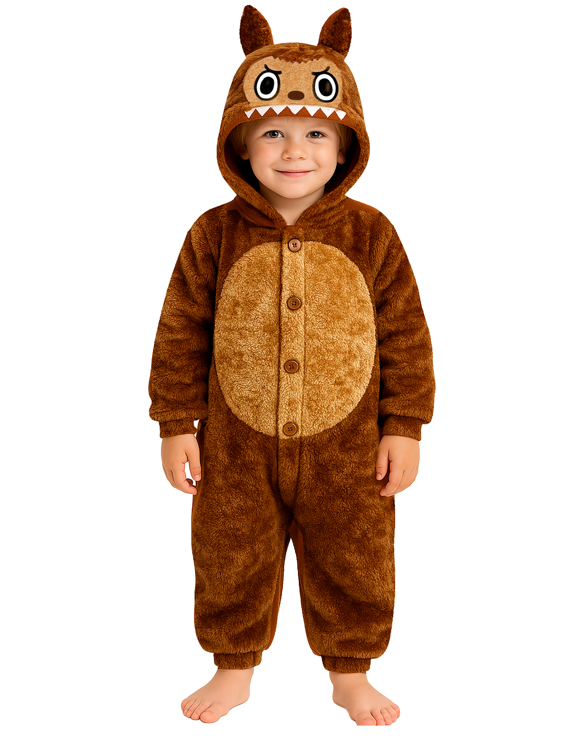 Déguisement peluche monstre marron enfant