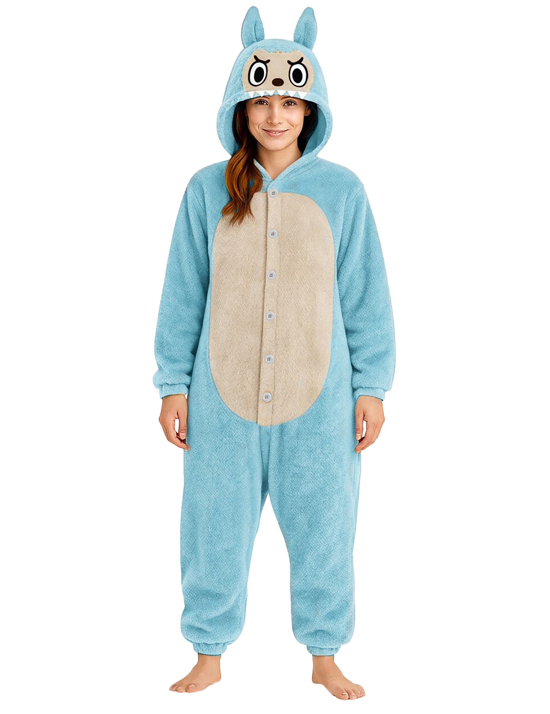 Déguisement peluche monstre bleu femme