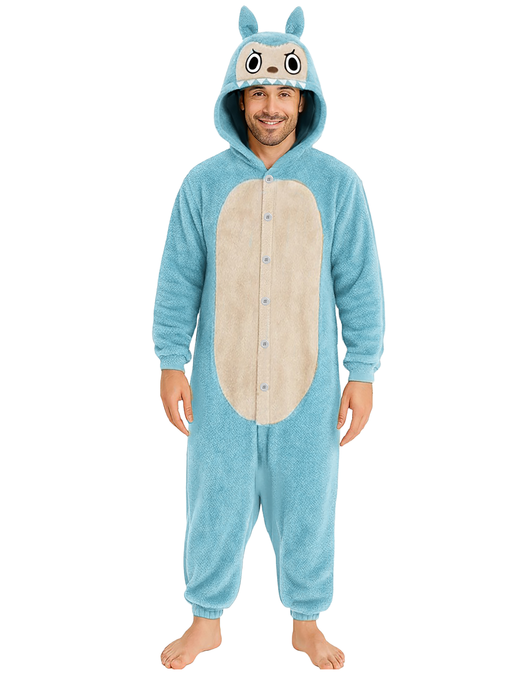Déguisement peluche monstre bleu homme