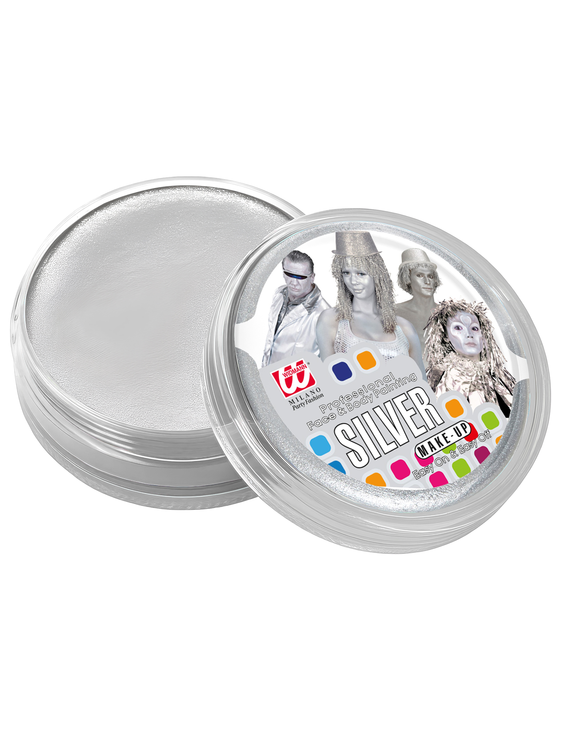 Pot maquillage professionnel à l'eau argenté 25 g