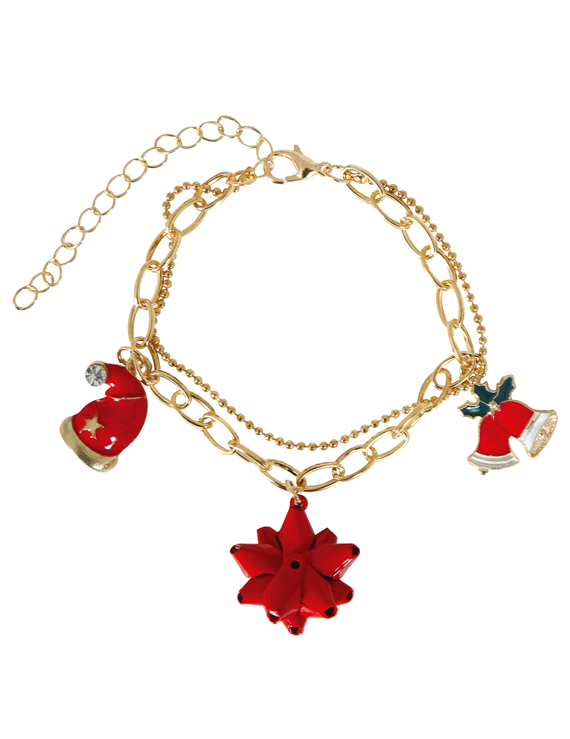 Bracelet métallique motifs de Noël