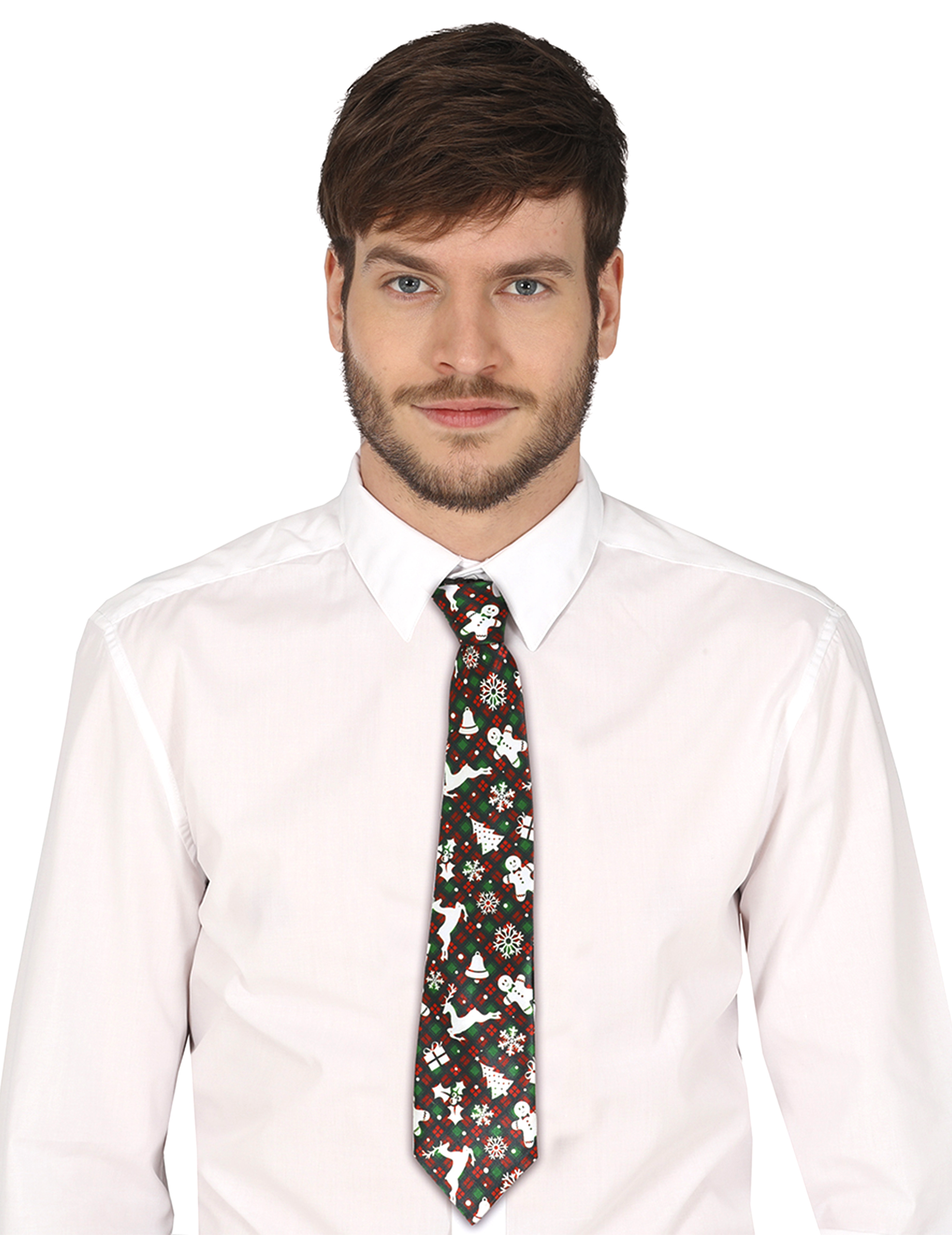 Cravate tartan et motifs et Noël adulte