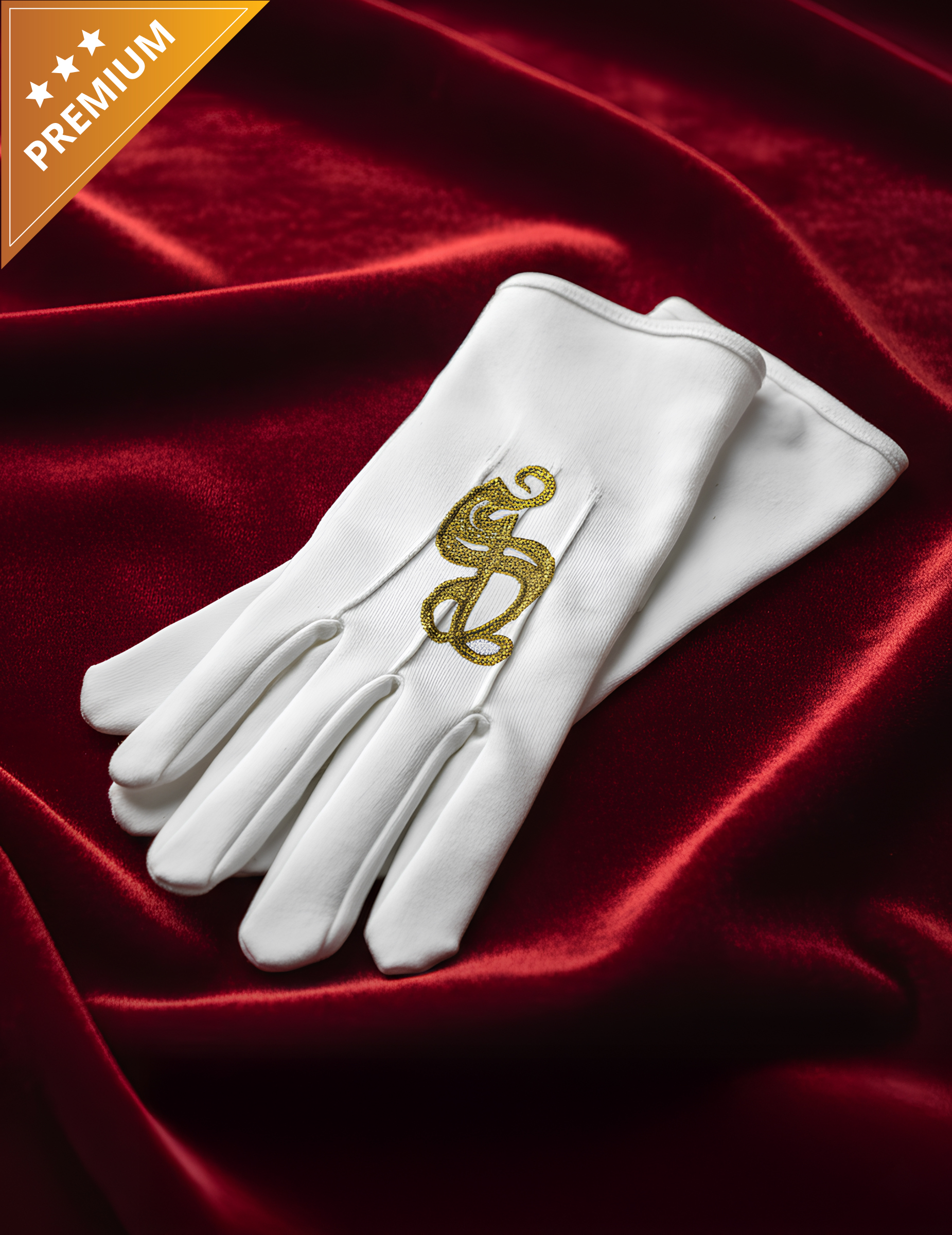 Gants brodés de Saint-Nicolas luxe adulte