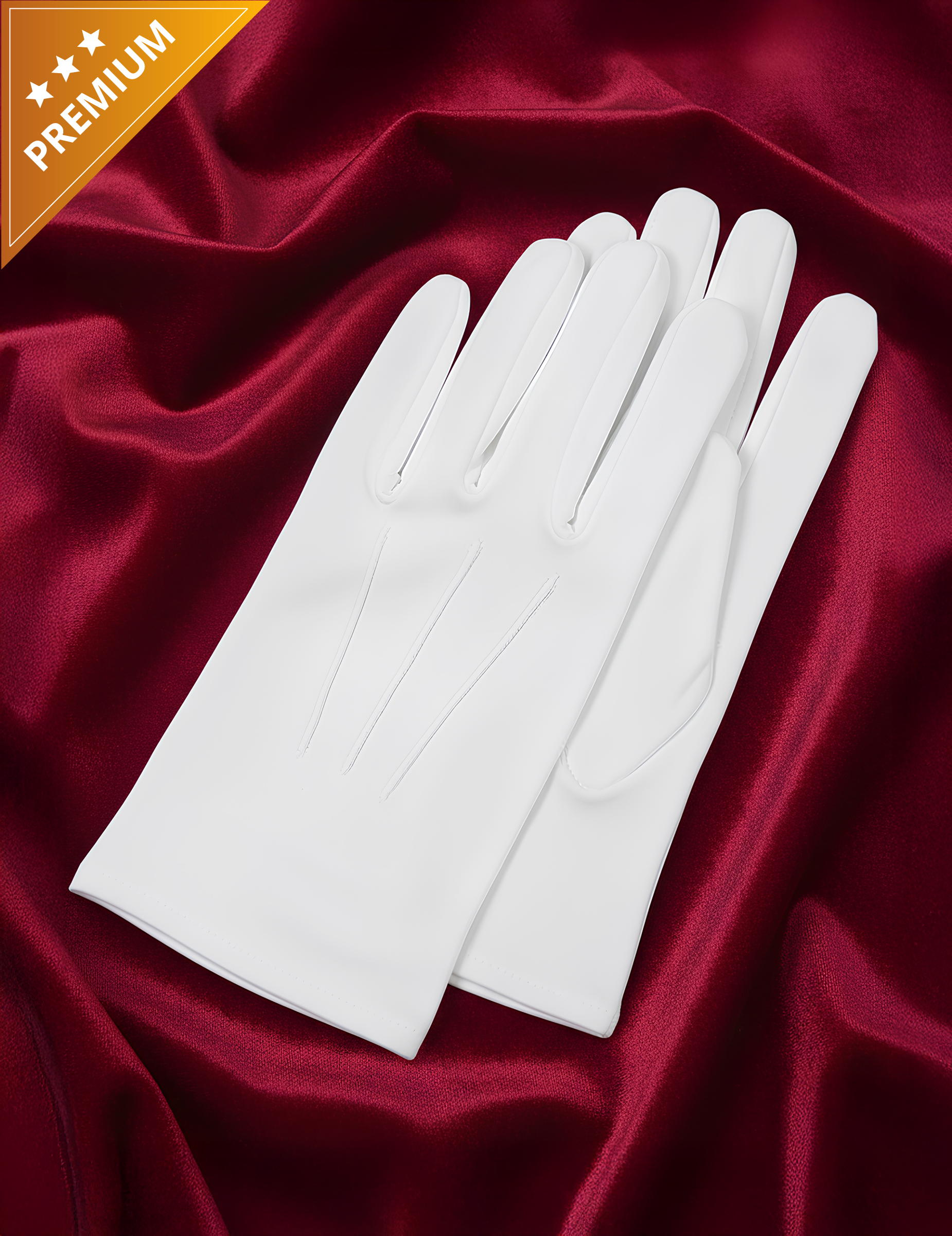 Gants blancs du Père Noël luxe adulte
