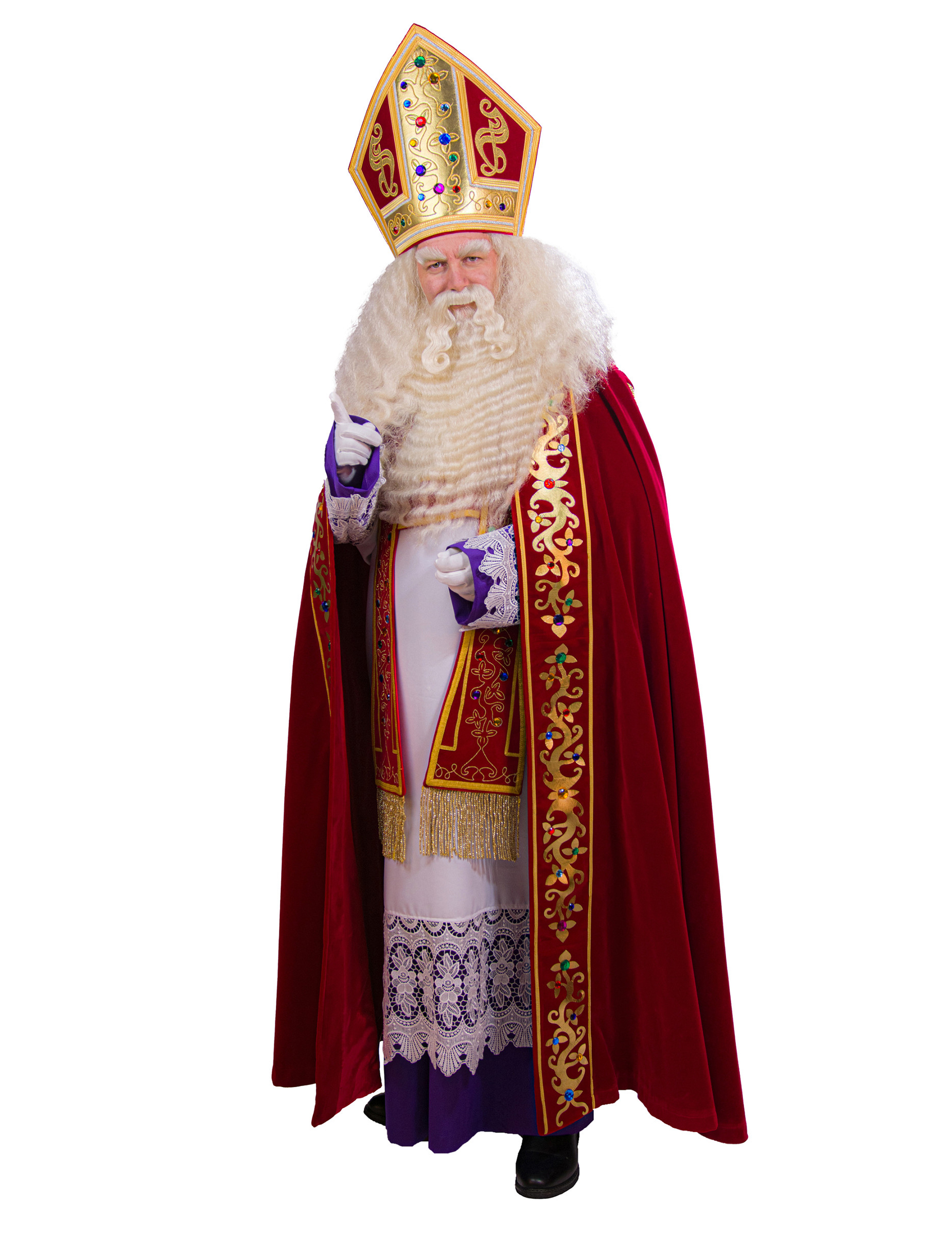 Manteau de Saint-Nicolas modèle Anvers luxe adulte