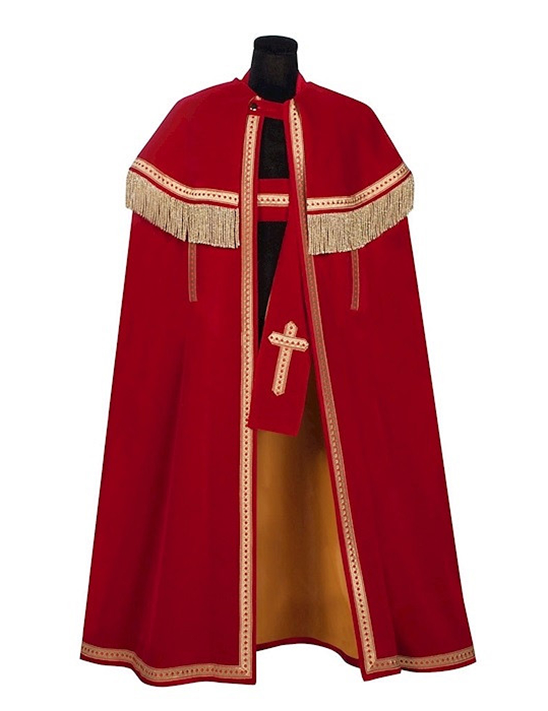Manteau de Saint-Nicolas modèle Bram luxe adulte en velours