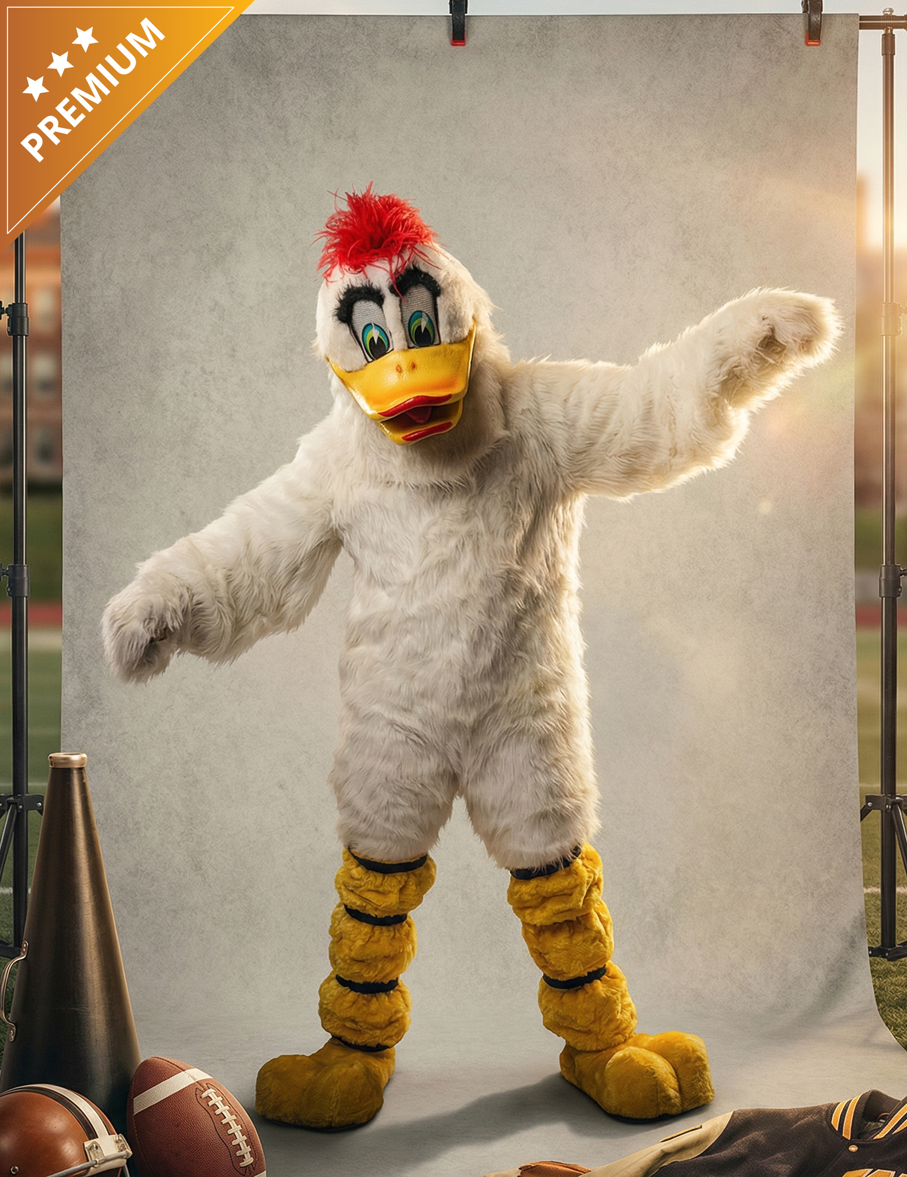 Déguisement mascotte canard blanc adulte