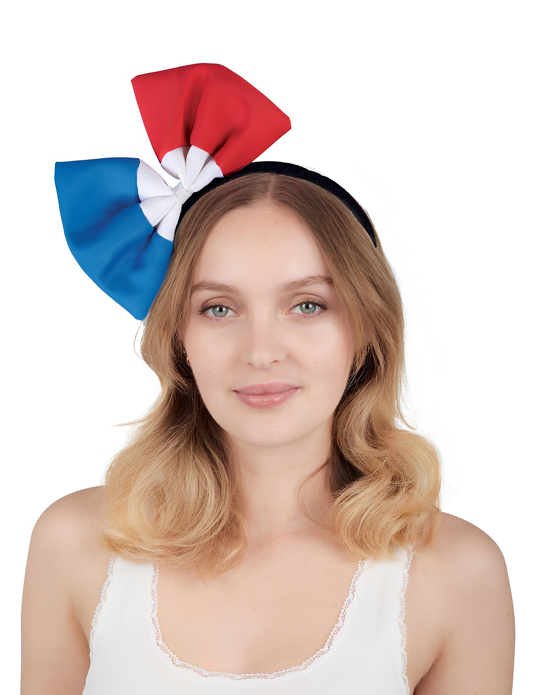 Serre-tête n ud tricolore France adulte