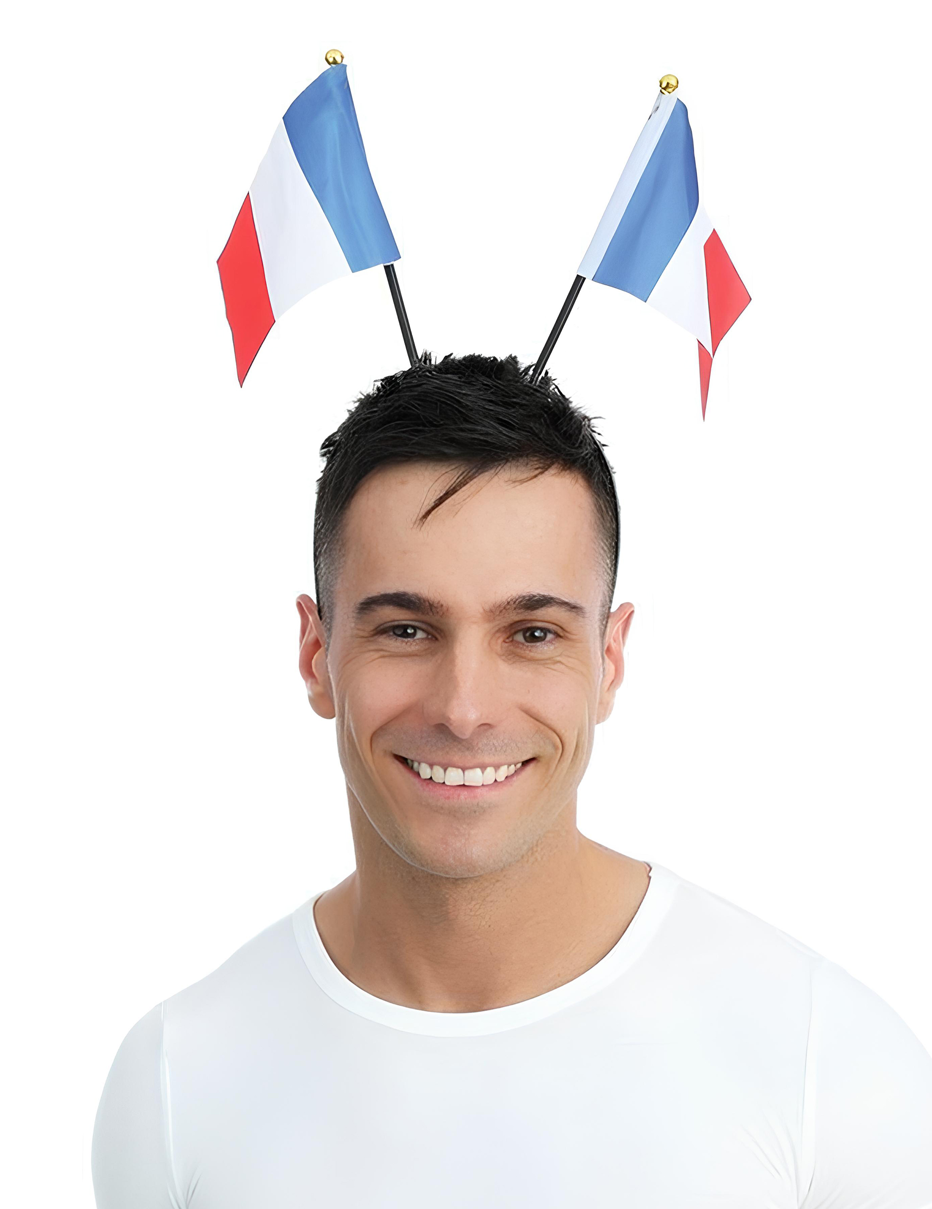 Serre-tête drapeaux Français adulte