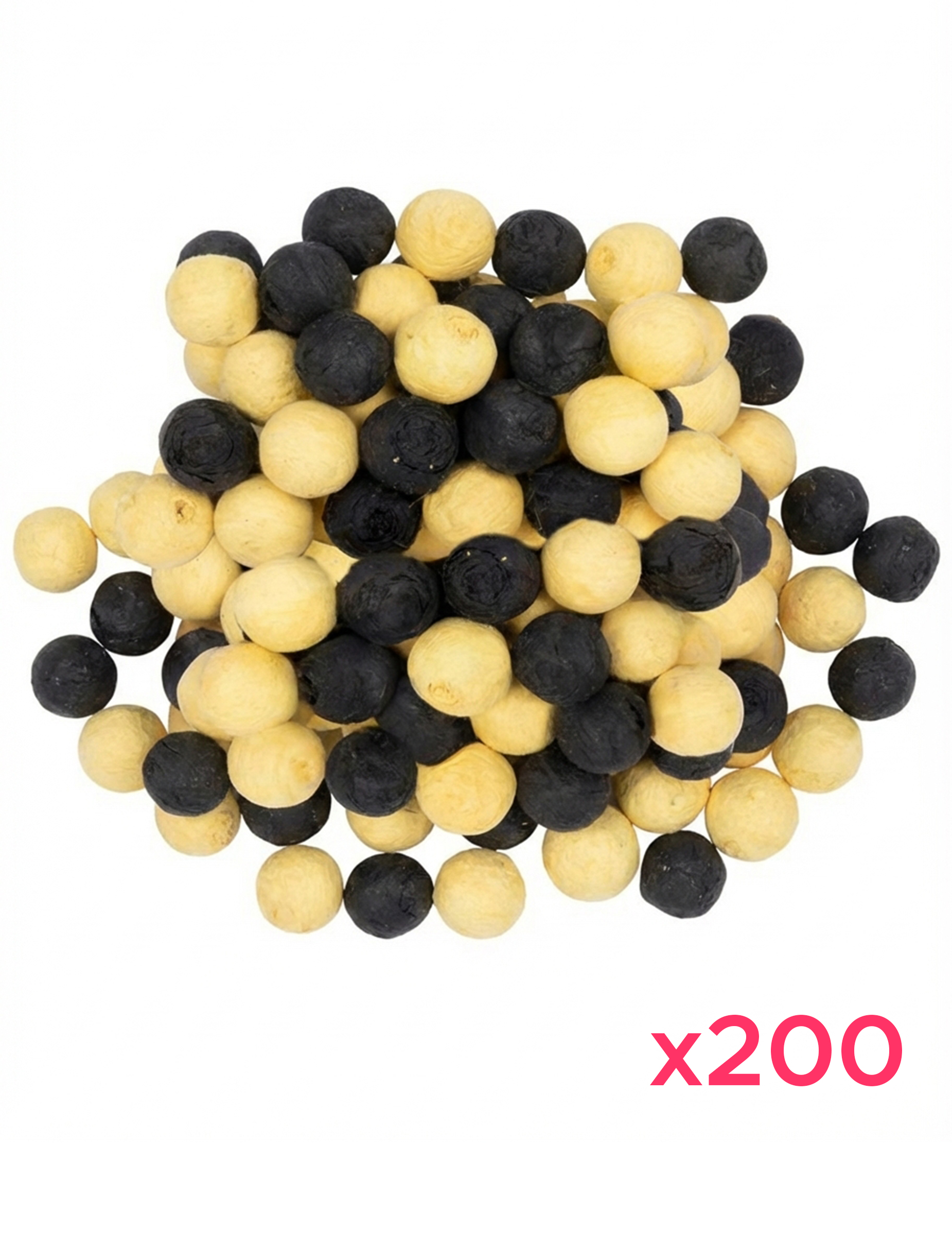 200 Boules à sarbacane noir et or