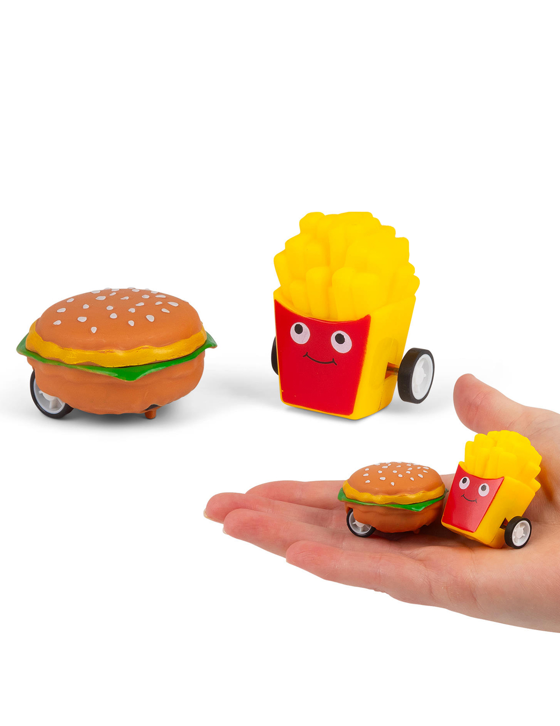 Jouet roulant à friction hamburger et frites Fast Food