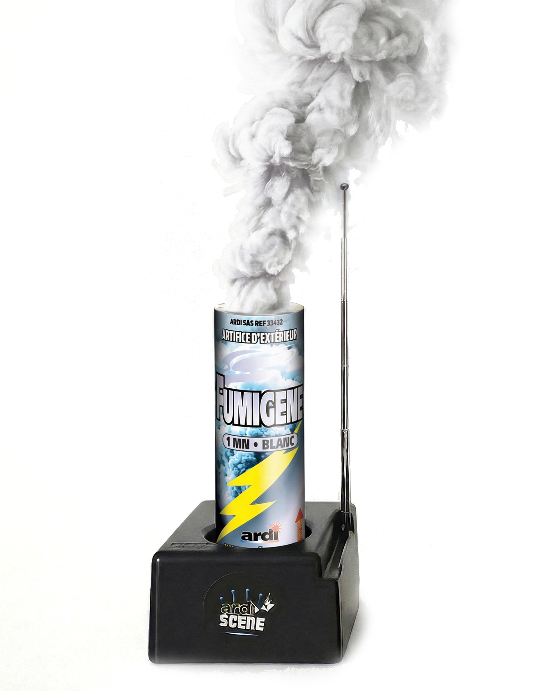 Fumigène à allumage électrique blanc 1 minute
